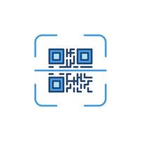 QR Code Scan vector concept colored icon