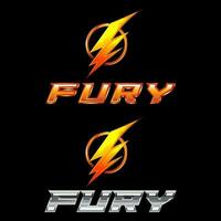 fury logo design set vector design