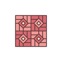 Ceramic Floor Tiles vector concept red modern icon