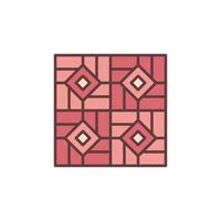 Ceramic Floor Tiles vector concept red modern icon