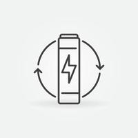 AAA Battery vector thin line concept icon or sign