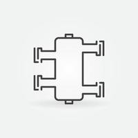 Hydraulic separator vector concept icon in thin line style