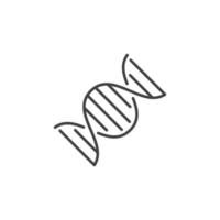 DNA vector icon or design element in thin line style