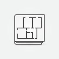 Apartment or House Plan vector concept linear icon