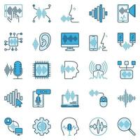 Speech Recognition creative vector icons collection