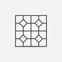 Vector Floor Tile outline concept icon