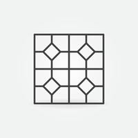 Vector Floor Tile outline concept icon