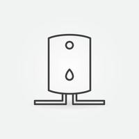 Water Heater linear vector concept icon or sign