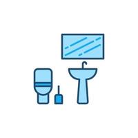 Bathroom concept blue vector icon or design element