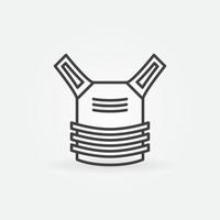 Bulletproof Vest linear vector concept icon