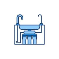 Reverse Osmosis Water System  vector colored icon