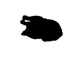 Silhouette of the Chicken Meat for Logo, Apps, Website, Pictogram,  Art Illustration or Graphic Design Element. Vector Illustration