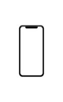 Front View of the Smartphone Silhouette for mock up with blank screen. Vector Illustration