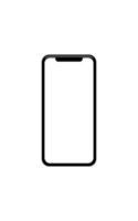 Front View of the Smartphone Silhouette for mock up with blank screen. Vector Illustration