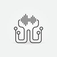 Sound Design linear vector concept icon