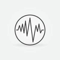 Sound Wave in Circle outline vector concept icon