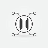 Sound Design vector thin line concept icon
