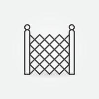 Chain Link Fencing vector concept icon in thin line style