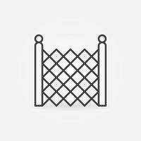 Chain Link Fencing vector concept icon in thin line style