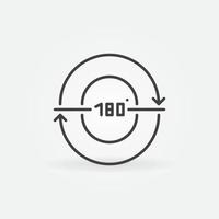 180-degrees linear vector concept minimal icon
