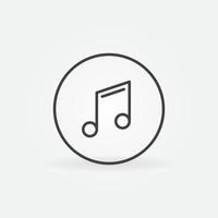 Music Note in Circle outline vector concept icon