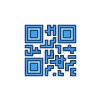 Quick Response Code QR vector concept colored icon