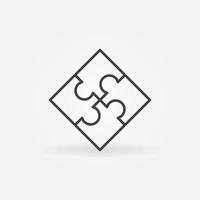 Vector Jigsaw Puzzle concept line icon or symbol