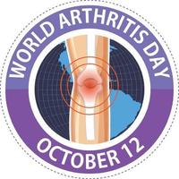 World Arthritis Day Poster Design vector