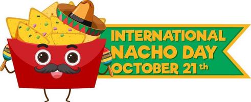 diseño del cartel del día internacional del nacho vector