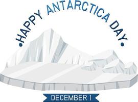 Antarctica day poster template vector