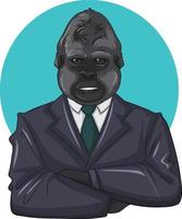 concepto de dibujos animados del día nacional del traje de gorila vector