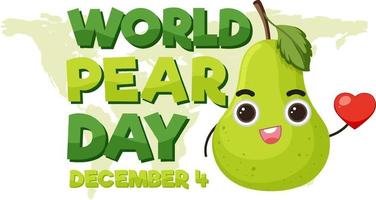 World Pear Day Poster Design vector