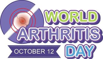 World Arthritis Day Poster Design vector