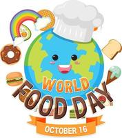 World food day text design vector