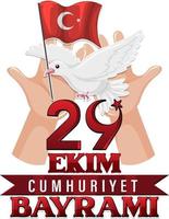 Republic Day of Turkey poster design vector