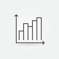 Bar Chart vector thin line concept simple icon