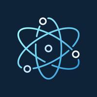 Atom vector concept modern colorful icon in outline style