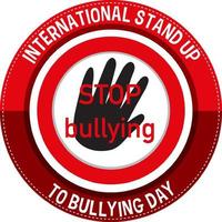 International stand up to bullying day banner design vector