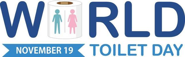 World toilet day text design vector