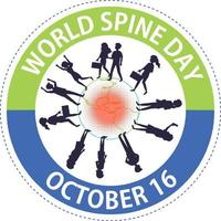 World Spine Day Banner Design vector