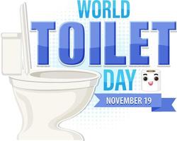 World toilet day text design vector