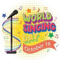 World Singing Day Banner Design vector