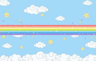 Cute pastel rainbow background vector