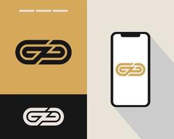 Letter G D logo design. creative minimal monochrome monogram symbol. Universal elegant vector emblem. Premium business logotype. Graphic alphabet symbol for corporate identity