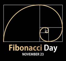 Fibonacci day poster design vector