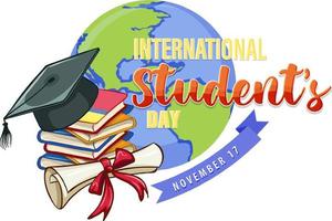 International Students Day Banner Design vector