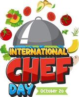 International Chef Day Poster Design vector