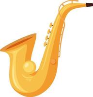 Musical instrument with saxophone vector