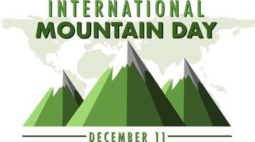 International Mountain Day Poster Template vector