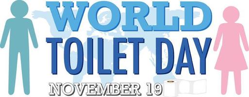 World toilet day text design vector